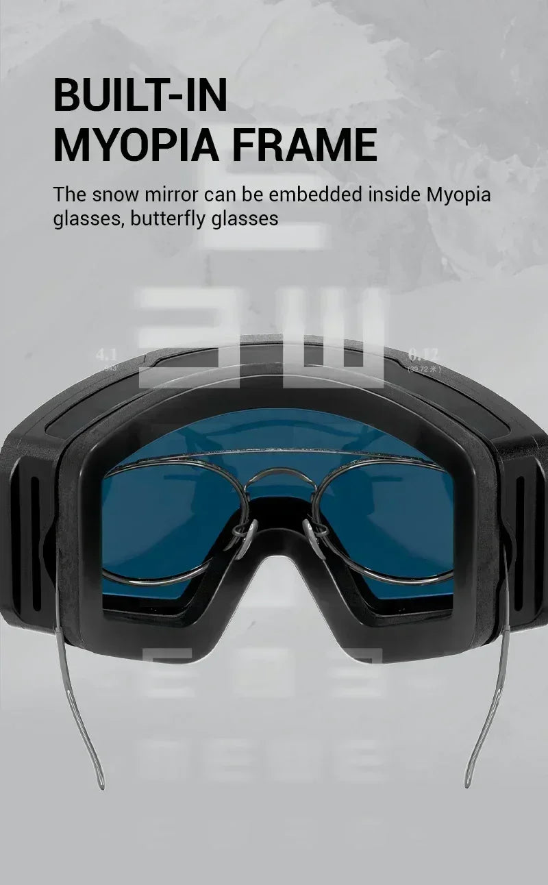 Kapvoe Winter Photochromic Ski Goggle Snow Anti-Fog Sunglasses Snowboard Mask for Men Women Eyewear UV400 Glasses Snowmobile