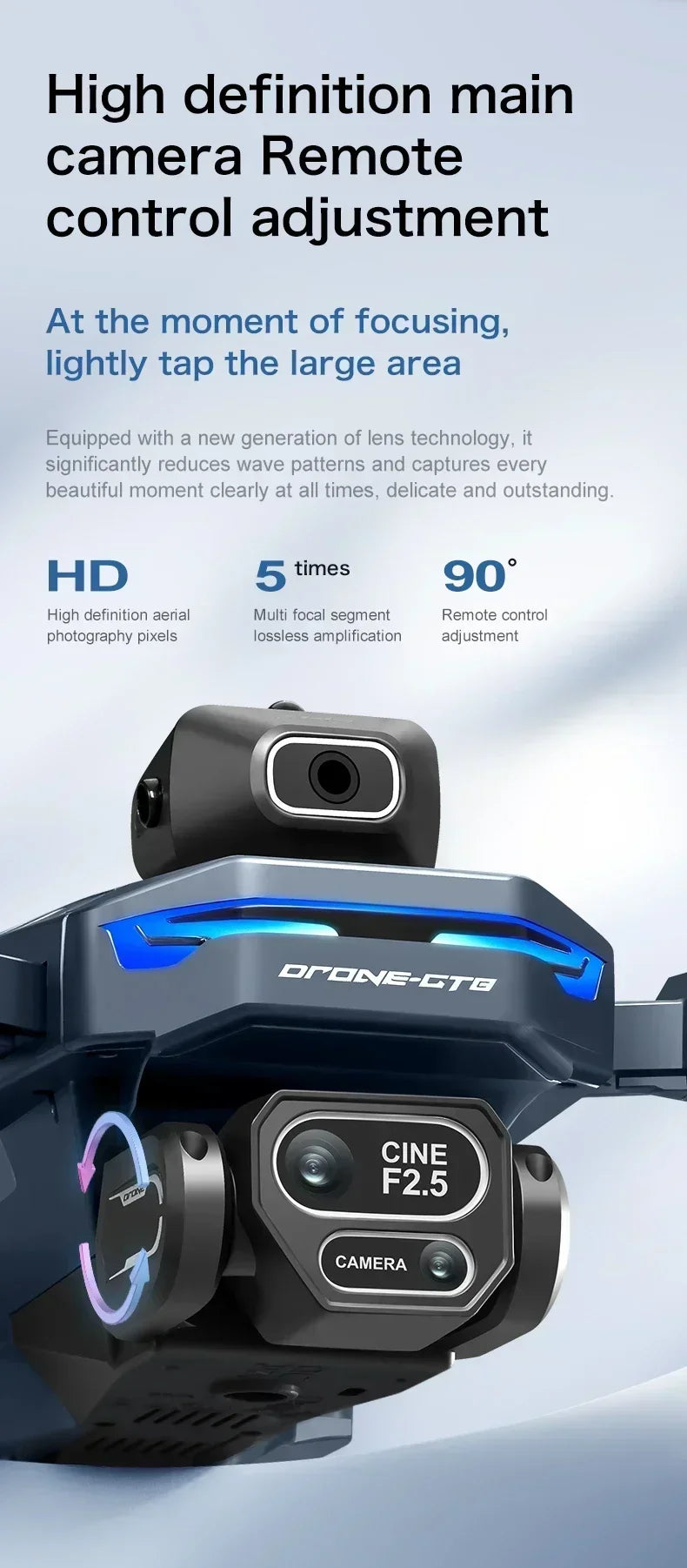 Drone 4K HD GT8 Camera Obstacle Avoidance Aerial Photography Brushless Drone with Screen Foldable RC Drone Quadcopter RTF