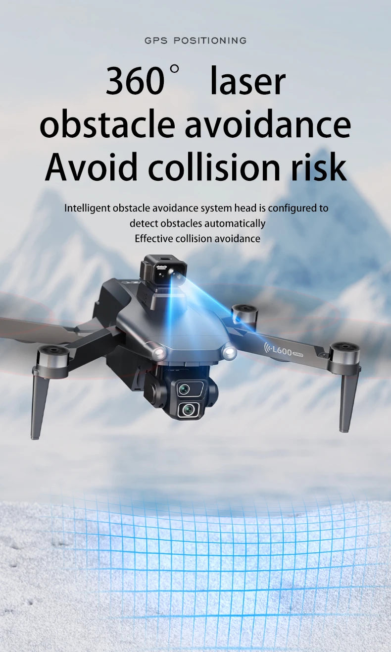 L600-1/L600 PRO MAX Remote control drone with screen Dual camera 4K Professional dron with camera GPS FPV quadcopter 3KM flight