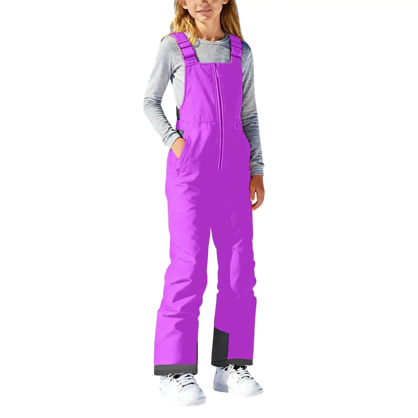 Children's Ski Pants Boys Girls Loose Casual Fashion Comfy Jumpsuit Rompers Pants Mountain Children's Ski Waterproof Snowpants