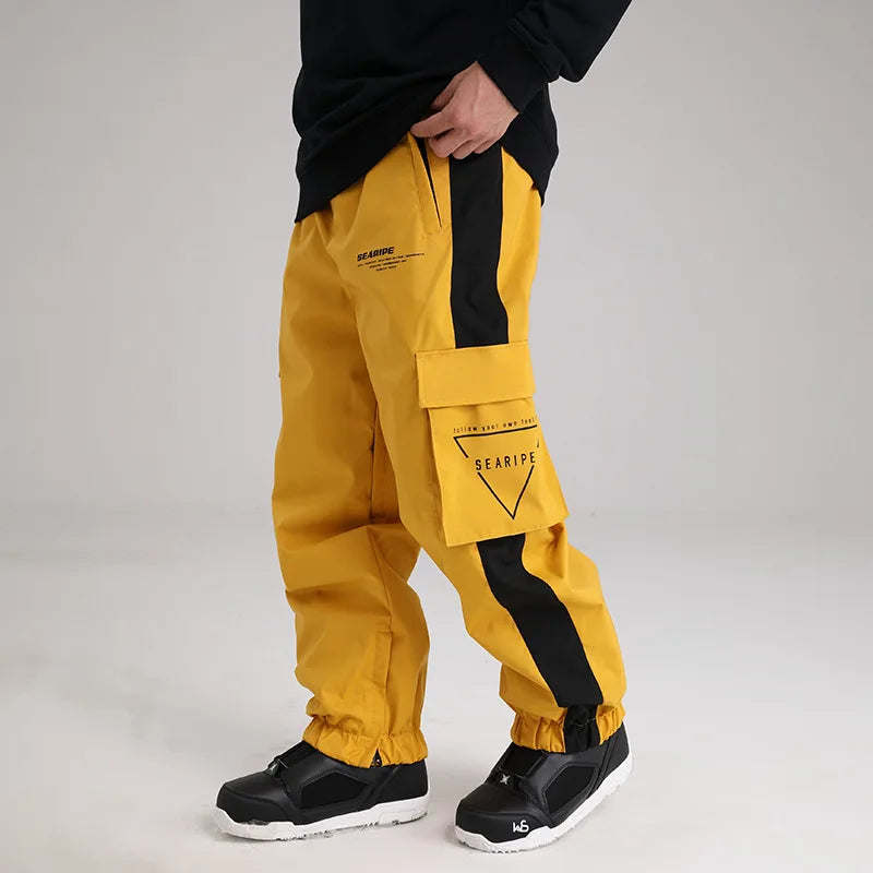 SEARIPE Waterproof Ski Suit for Men Windproof Pants Snow Pants Ski Jacket Set Skiing and Snowboarding Pants Brands, Winter, New