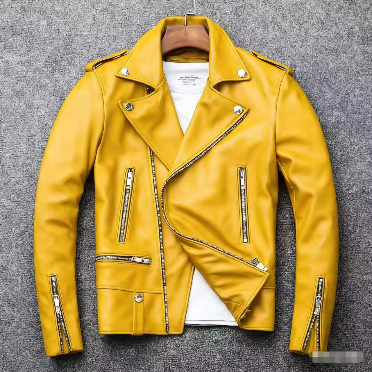 Men's PU Motorcycle Leather Jacket Thickened Autumn New Style Casual Versatile Slim Fit Large Size Men's Leather Jacket