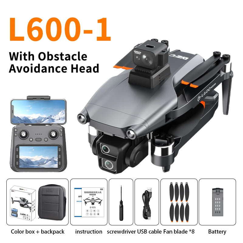 New L600-1 GPS Drone Professional 8K Camera Aerial FPV Brushless Avoiding Obstacle with Large Screen Remote Control Folding Dron