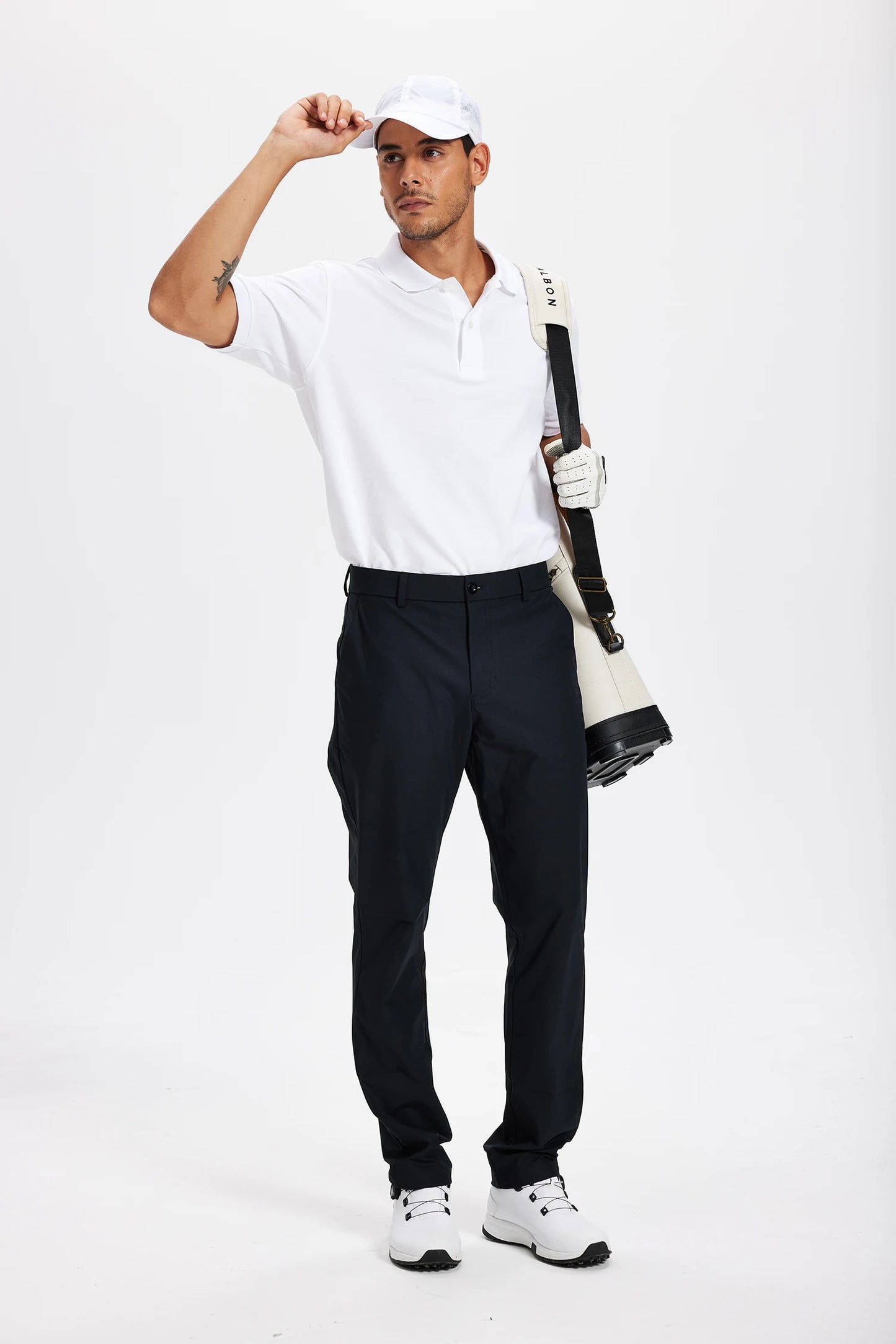 Men's Golf Pants 30"/32"/34" Stretch Work Dress Pants Slim Straight Lightweight Quality Business Trousers Casual Suit Pants