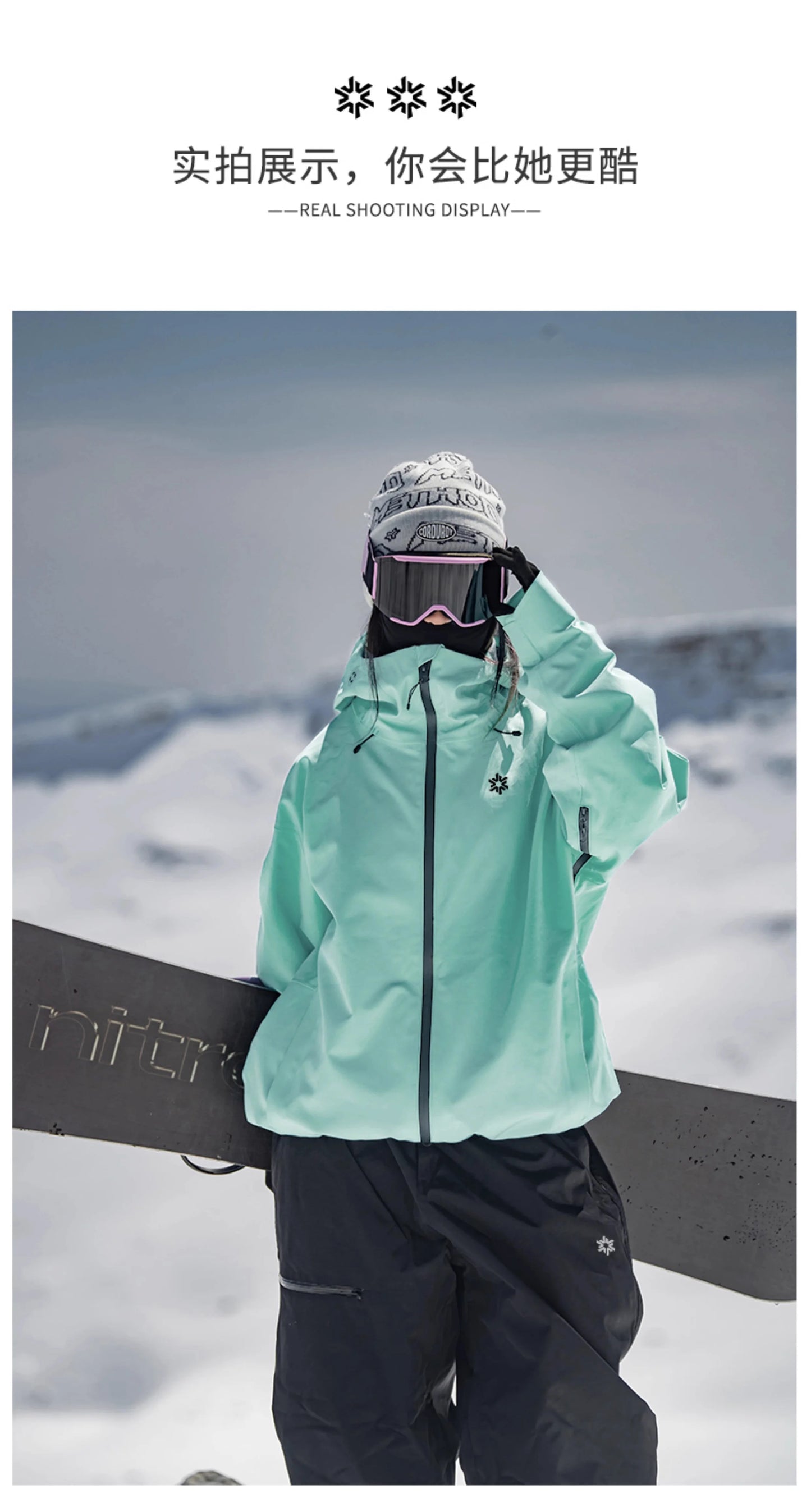 John Snow 2025 3L Ski Jacket & Pants Set Waterproof Snowboard Suit Thermal Winter Sports Gear with Fleece Lining for Men & Women