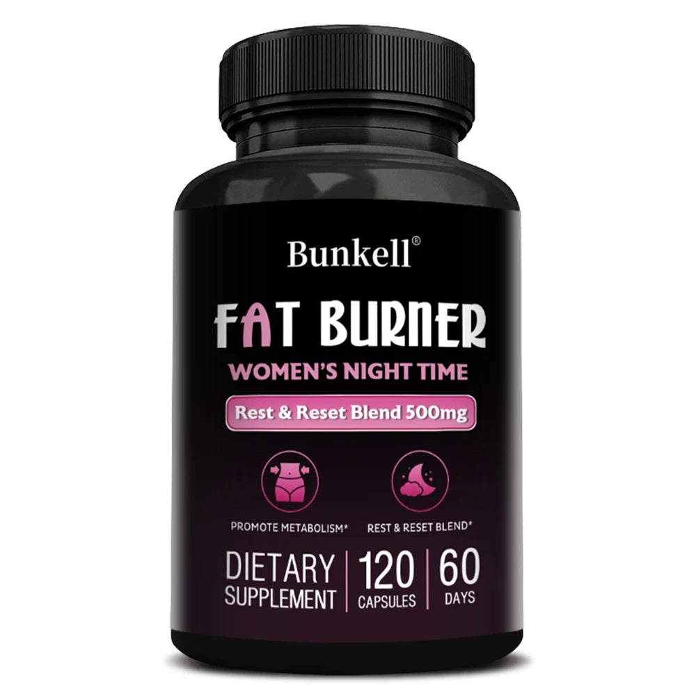 Women's Night Fat Burner, Helps Reduce Belly Fat, Manage Weight, Support Sleep, Dietary Supplement