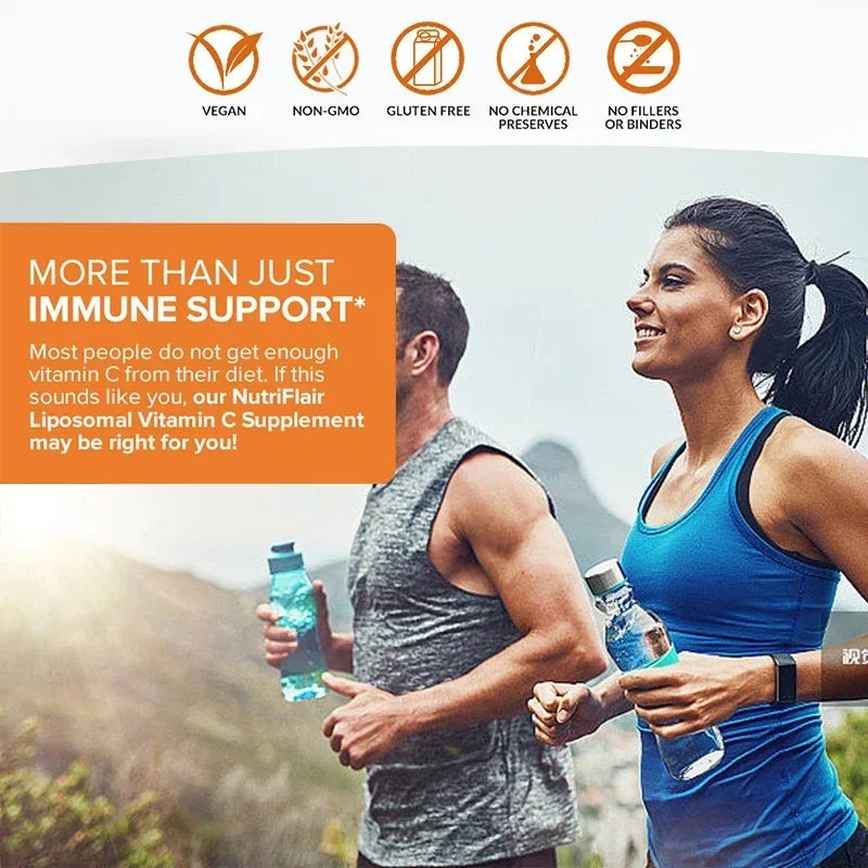 Liposomal Vitamin C 1600 Mg - Highly Absorbable, Fat Soluble Vitamin C, Antioxidant Supplement, Immune System & Collagen Booster
