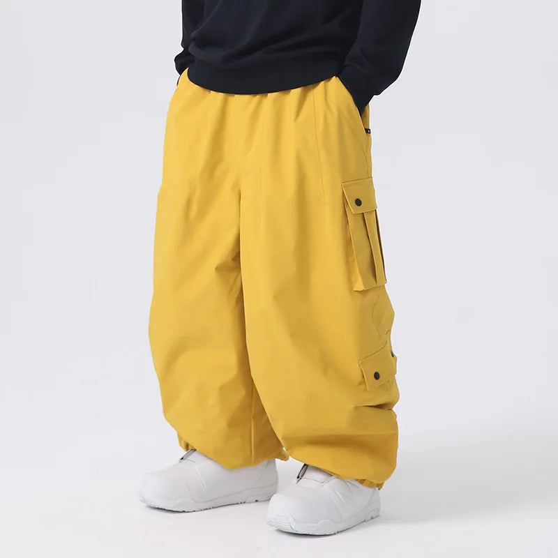 Man Snow Overalls Women Couple Loose Skiing Pants Outdoor Sports Waterproof Windproof Ski Trousers Winter Warm Adult Pants 2026