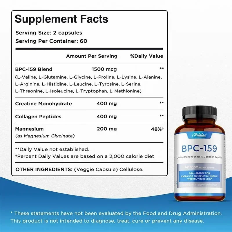 BPC-159 Peptide Capsules - Joint Pain Relief, Support Bone and Joint Health, Promote Digestion and Absorption, for Gut Health