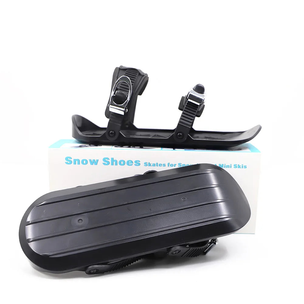 Mini Short Ski Skates Skis Boots Skiboards Adjuatable Adults Short Shoe Snowblades Portable for Winter Outdoor Sports Snow Board