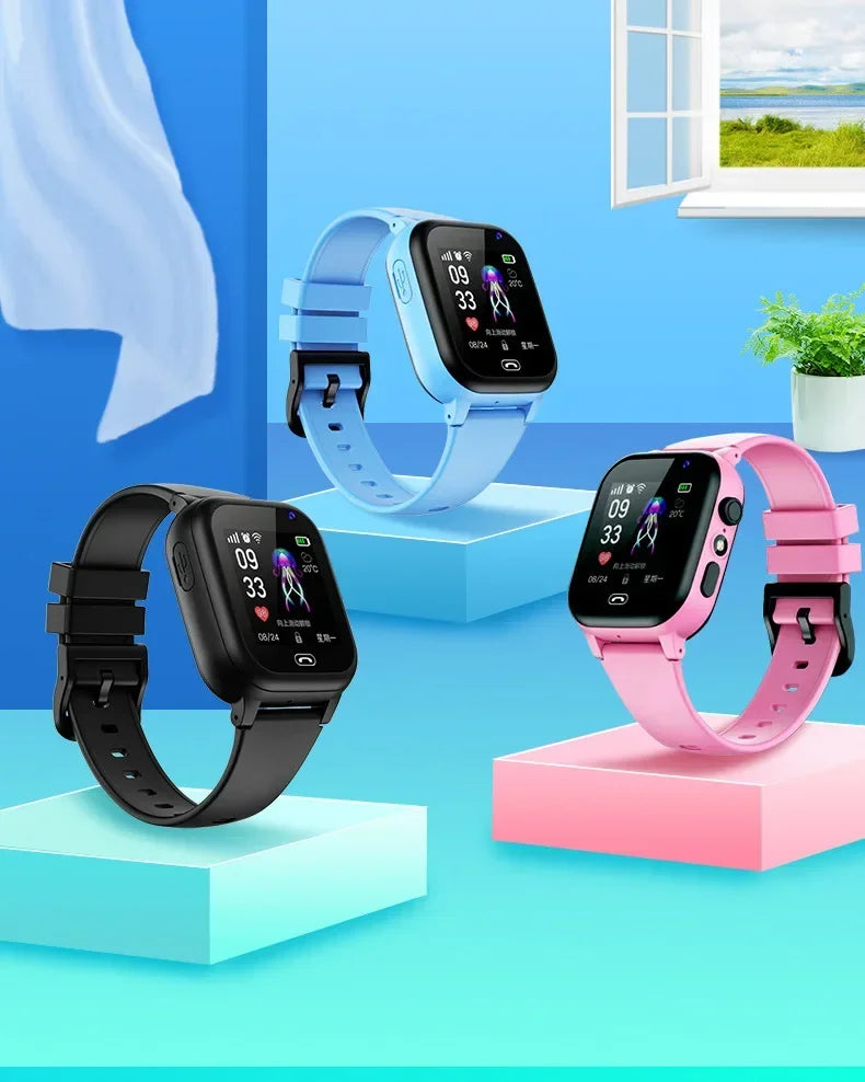 Lenovo Kids Smartwatch 4G Wifi GPS SOS Location Video Call Analogue Card Waterproof Watch Camera Boys Girls Upgrade New Watch