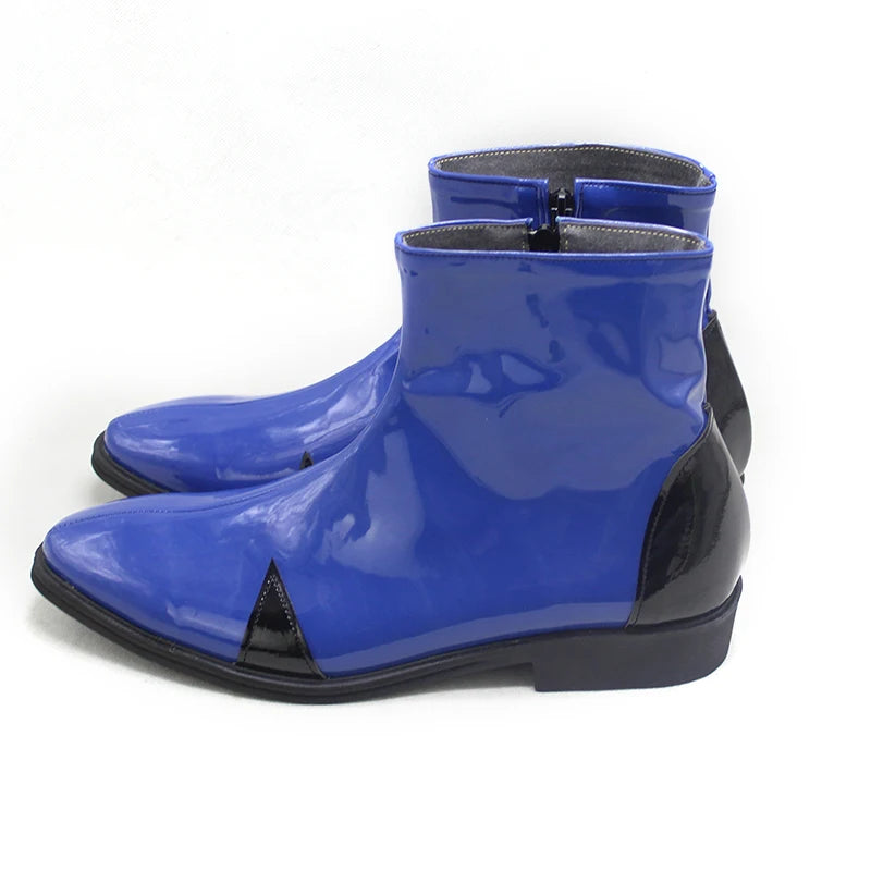 Ikari Shinji Cosplay Shoes PU Leather Shoes Halloween Carnival Boots EVA Cosplay Prop Custom Made