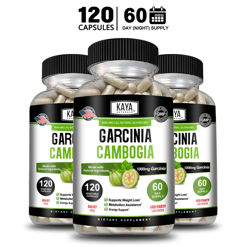 Garcinia Cambogia Extract Weight Loss Capsules Unisex supports weight loss and fat burning, cleansing