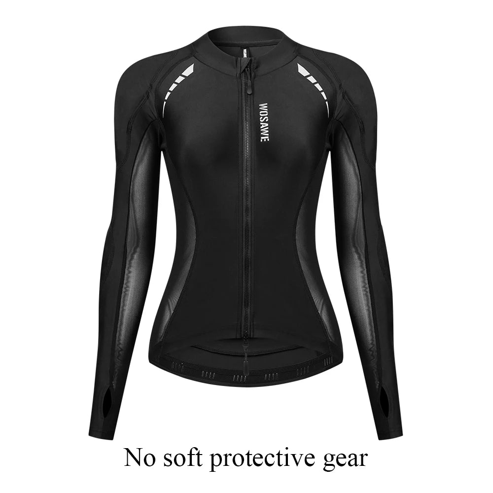 WOSAWE Summer Breathable Women's Motocross Motorcycle Armor Knight Riding Protect Anti Fall Soft Motorbike Armors Racing Jacket