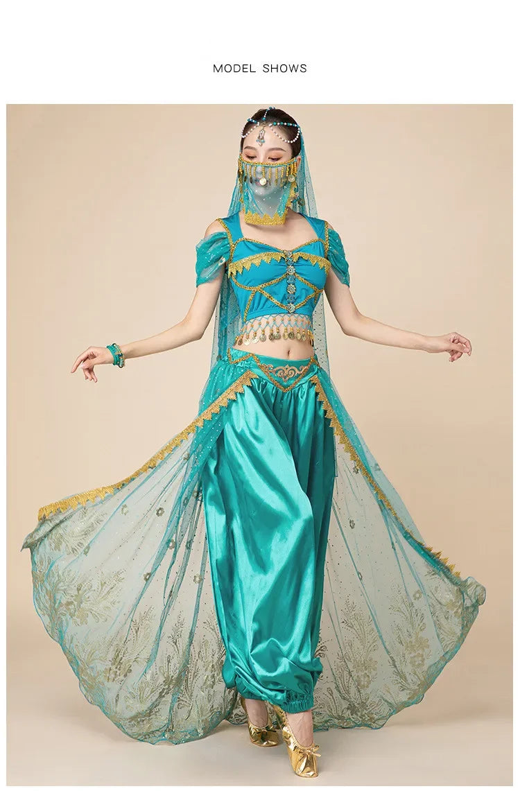 Belly Dance Dress Jasmine Princes Cosplay Dresses Han and Tang Chinese Style Cos Costume Girls female Belly Dance Outfits