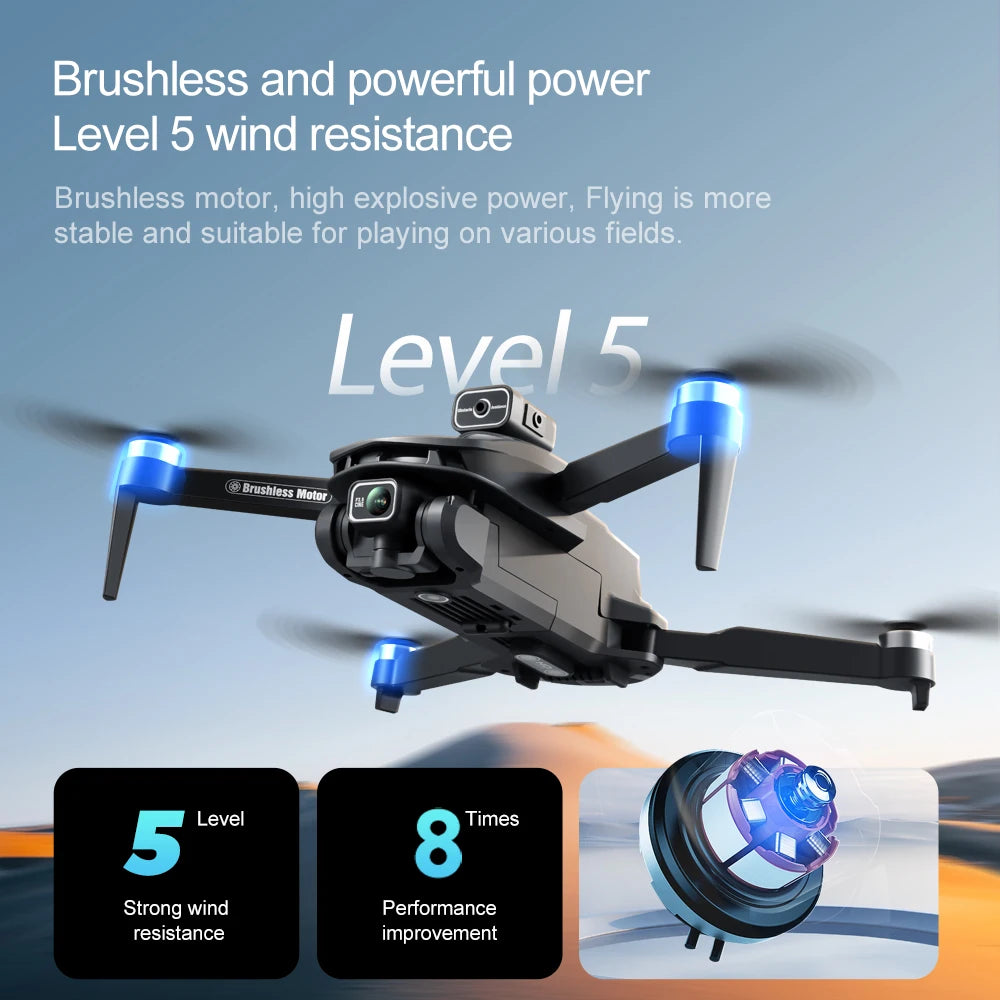 V168 MAX GPS Drone Professional 8K Camera Aerial FPV Brushless Avoiding Obstacle with Large Screen Remote Control Folding Drones