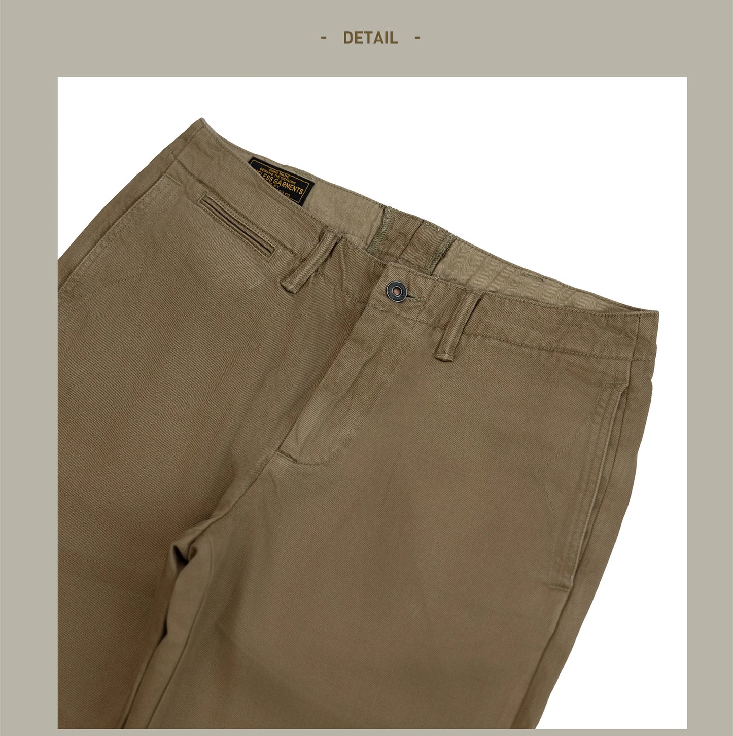 Red Tornado Garmen-Dyed Officer Chino Pants Straight Fit American Casual Style Men's Everyday Trousers
