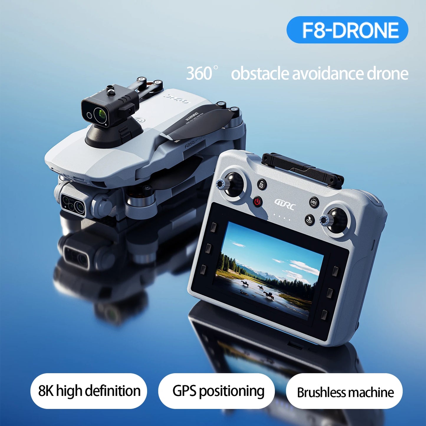 F8 MAX GPS Drone Professional 8K Camera 6K 5G WIFI FPV Drone Avoiding Obstacle with Large Screen Remote Control Quadcopter Toys