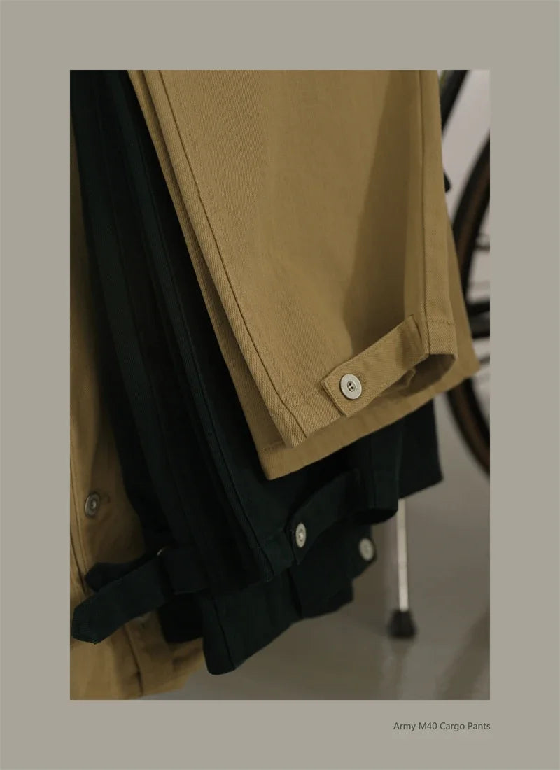 Second Order Army M40 Cargo Pants German Style Vintage Inspired Chino Trousers