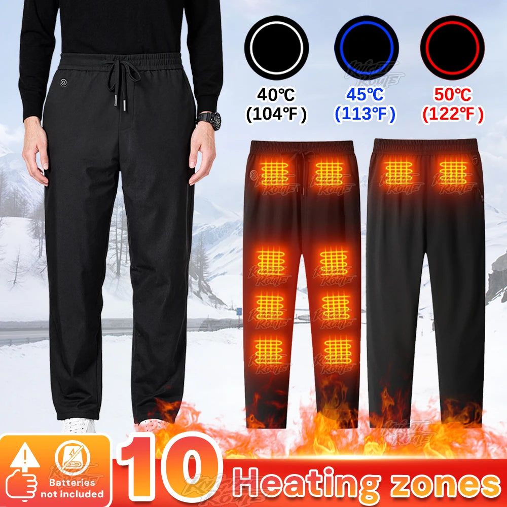 Winter Heated Pants 18-Zone Heating with Dual Control,3-Temperature Settings,Perfect for Ski and Cold Weather Work as Casual