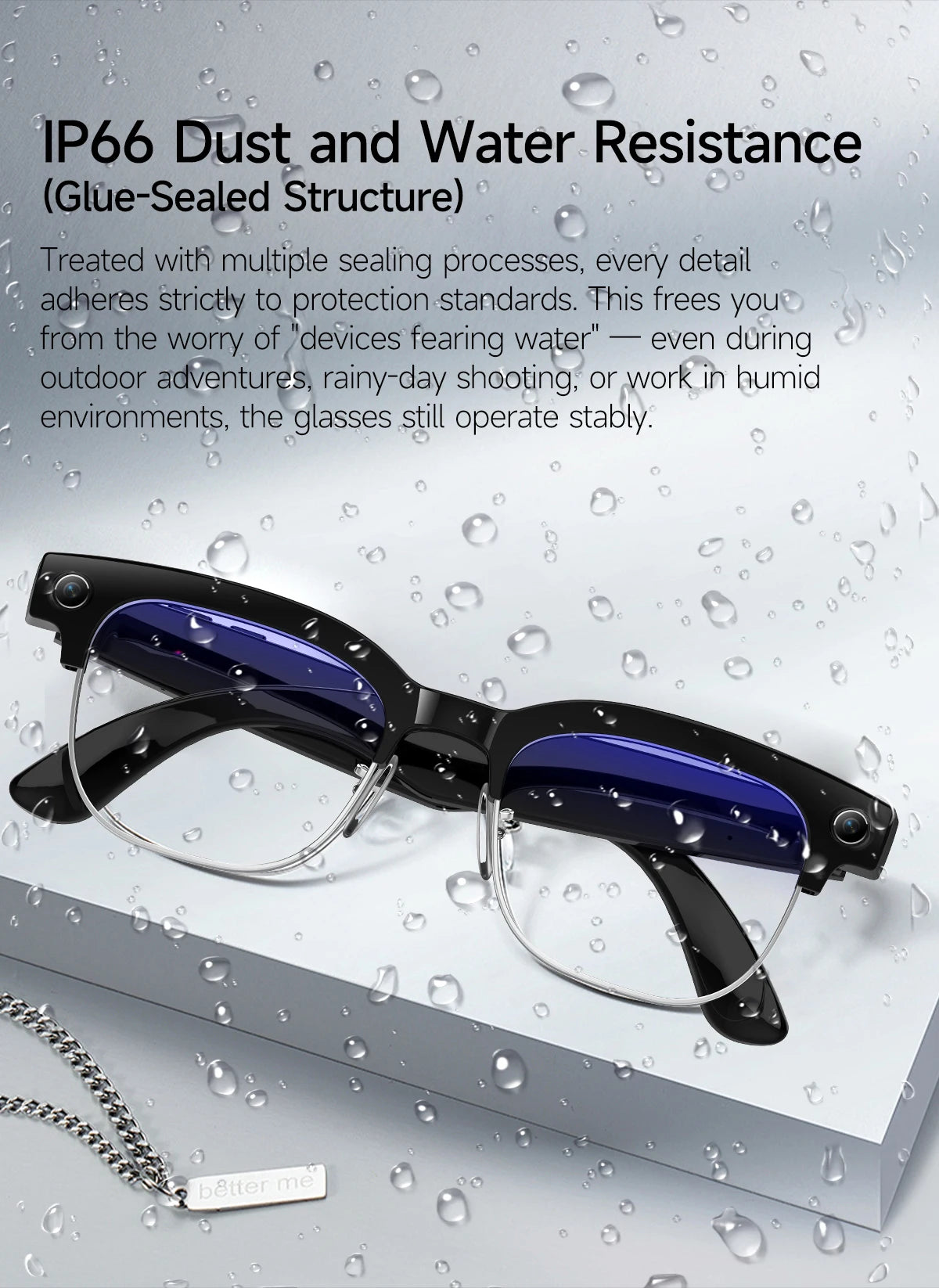 New 4K HD AI Smart Glasses 800w Pixel Multifunctional Camera Ultra Bluetooth Call Voice Assistant Music Player Smart Translation