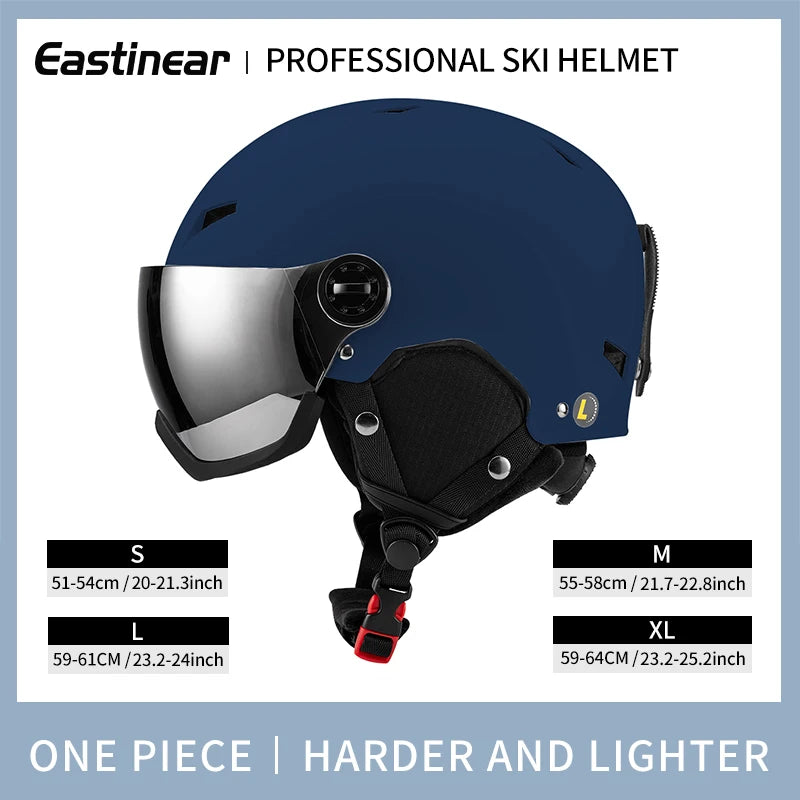 Eastinear's New Lightweight All-in-one Goggles Ski Helmet Men's and Women's Children's Outdoor Skiing and Snowboarding Equipment