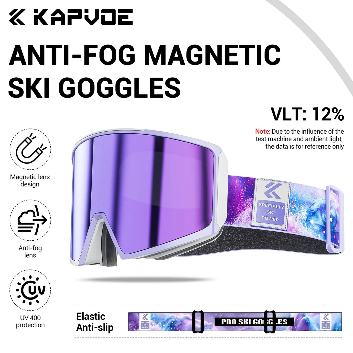 Kapvoe Winter Photochromic Ski Goggle Snow Anti-Fog Sunglasses Snowboard Mask for Men Women Eyewear UV400 Glasses Snowmobile