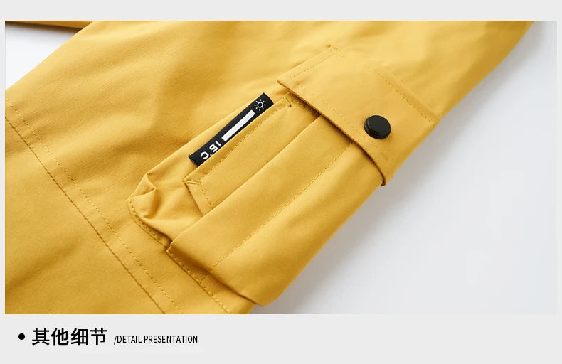 Top Grade Waterproof Designer Men Outdoor Jacket Soft Shell Autumn Windbreaker Casual Sports Coats Detachable Cap Outwear