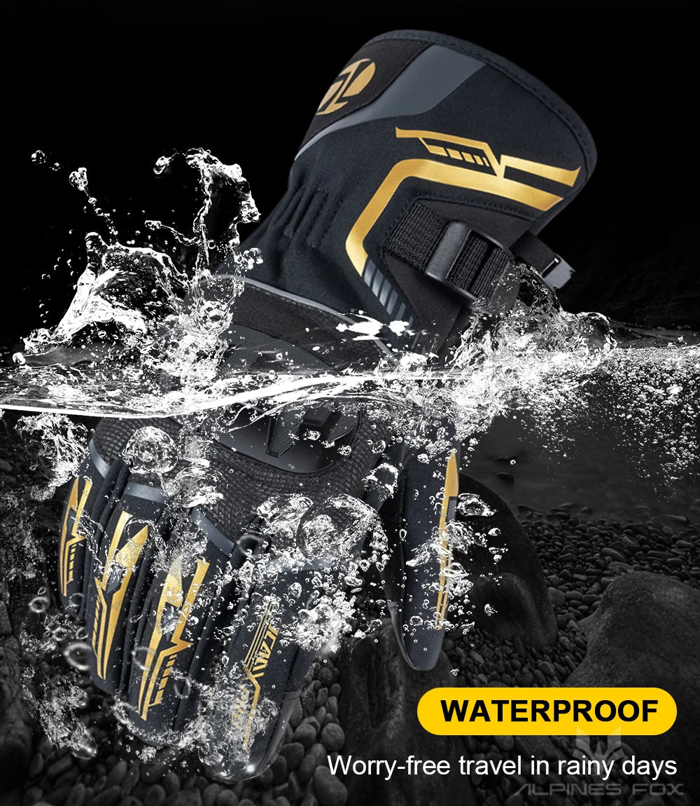 2025 Winter Men Motorcycle Gloves Women Waterproof Warm Moto Guantes Touch Screen Motorbike Riding Glove Carbon Fiber Protective