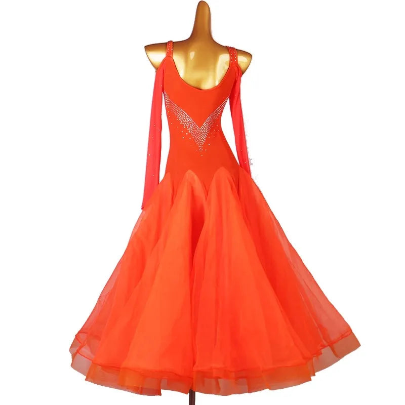Modern Dance Competition Ballroom Dress Dancewear Womens Waltz Suit Carnival Urban Costumes Practice Wear Girls Fashion Clothing