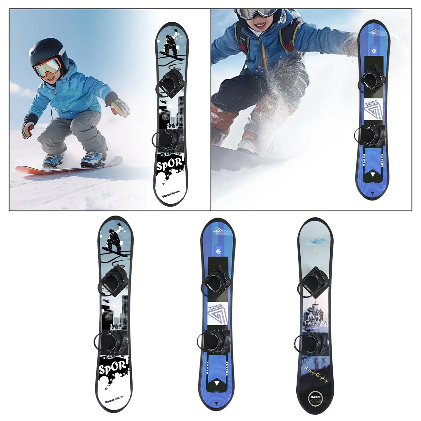 Kids Snowboard Single Snow Board Portable Snow Sled for Winter Sports