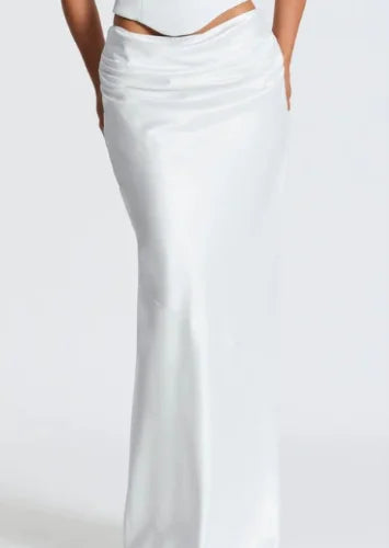 Sexy Sequin Top Long Skirt Set Women Strapless Off-shoulder Slim Tops High Waist Satin Skirts Sets Lady Vacation Party Outfits