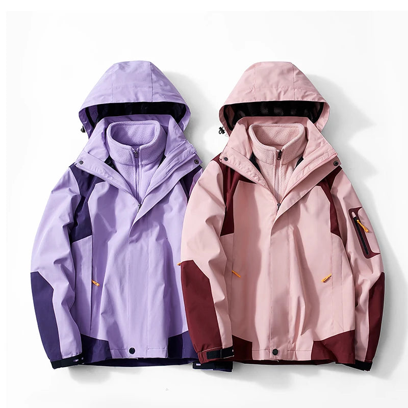 Women Ski Jacket+Pants Winter Warm Windproof Ski Suit Female Snowboard Snow Coat Trousers Outdoor Sports Camping Brand Ovearalls