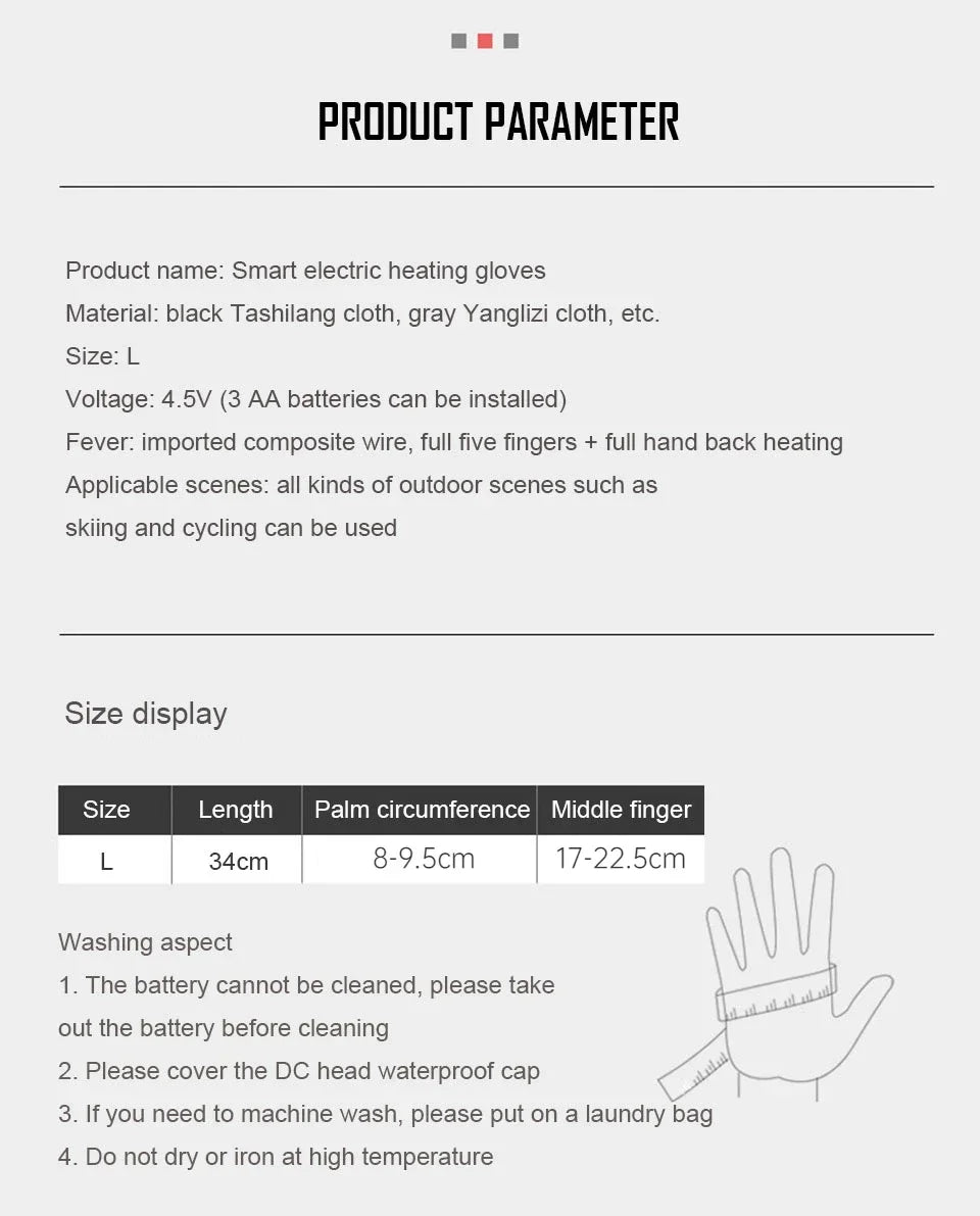 3M Cotton Heating Gloves Winter Hand Warmer Electric Thermal Gloves Waterproof Heated Cycling Motorcycle Bicycle Ski Outdoor