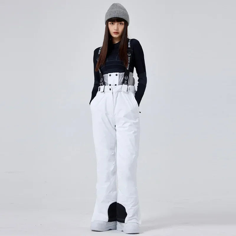 Outdoor Skiing Trousers Women Men's Ski Pants Winter Thickened Windproof Waterproof Warm 2025 Snowboarding Snow Strap Pants