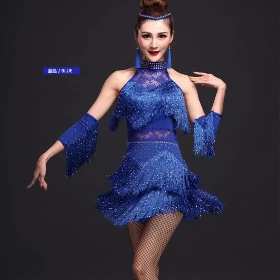 2026 New Latin Dance Dress Women/Girls/Lady New Sexy Fringe Salsa/Ballroom/Tango/Cha Cha/Rumba/Samba/Latin Dresses For Dancing