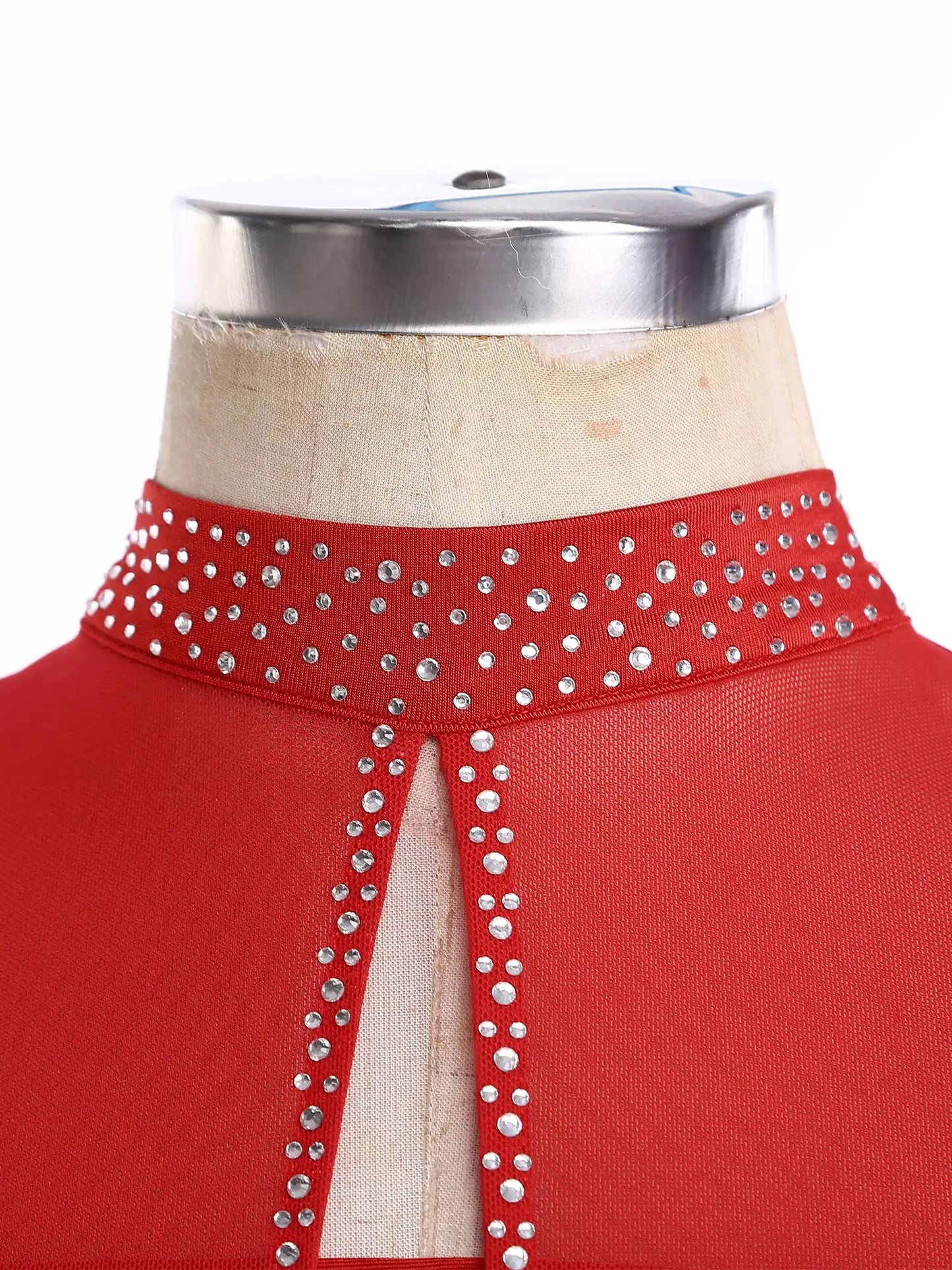 Women Lyrical Dance Dress Ballet Figure Skating Gymnastics Stage Performance Costume Sleeveless Rhinestones Applique Leotards