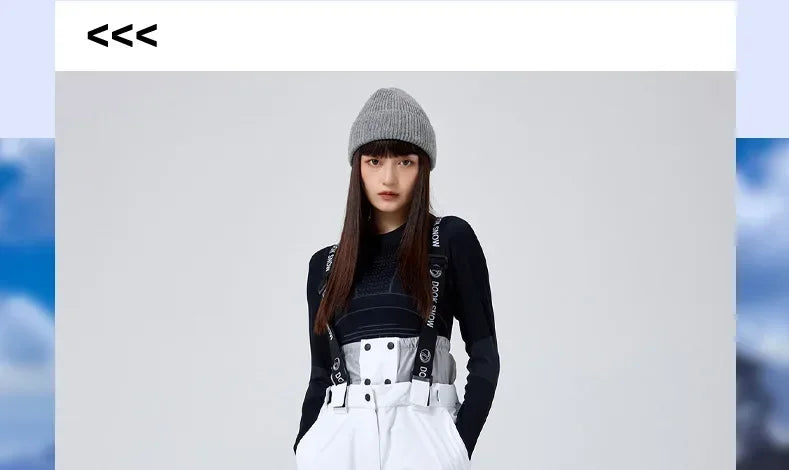 Outdoor Skiing Trousers Women Men's Ski Pants Winter Thickened Windproof Waterproof Warm 2025 Snowboarding Snow Strap Pants