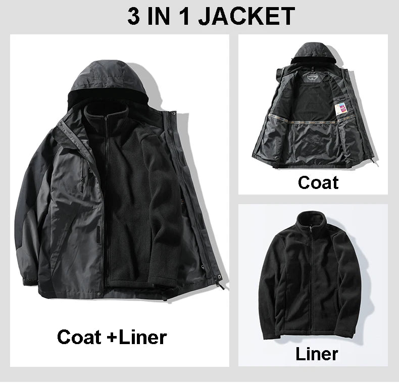 Winter Ski Jacket Men Warm Skiing Snowboard Trekking Jackets Windproof Waterproof Breathable Snow Coats Jacket For Men