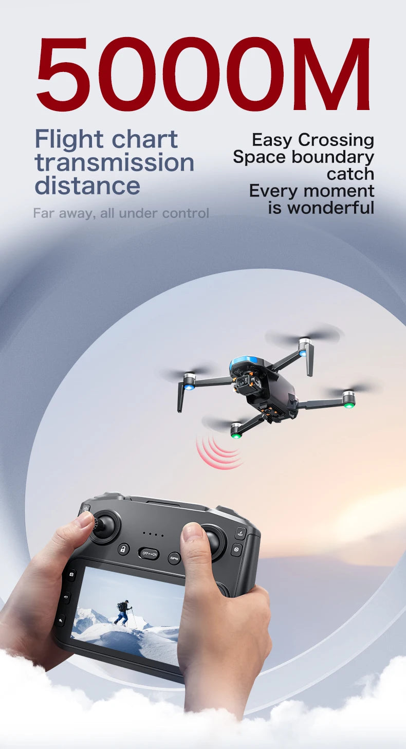 S-X1 New Drone with Screen 3-Axis Anti-shake Gimbal 4K Aerial Brushless Drones RC Quadcopter 5G GPS 8K HD Cameras EIS Mini Dron
