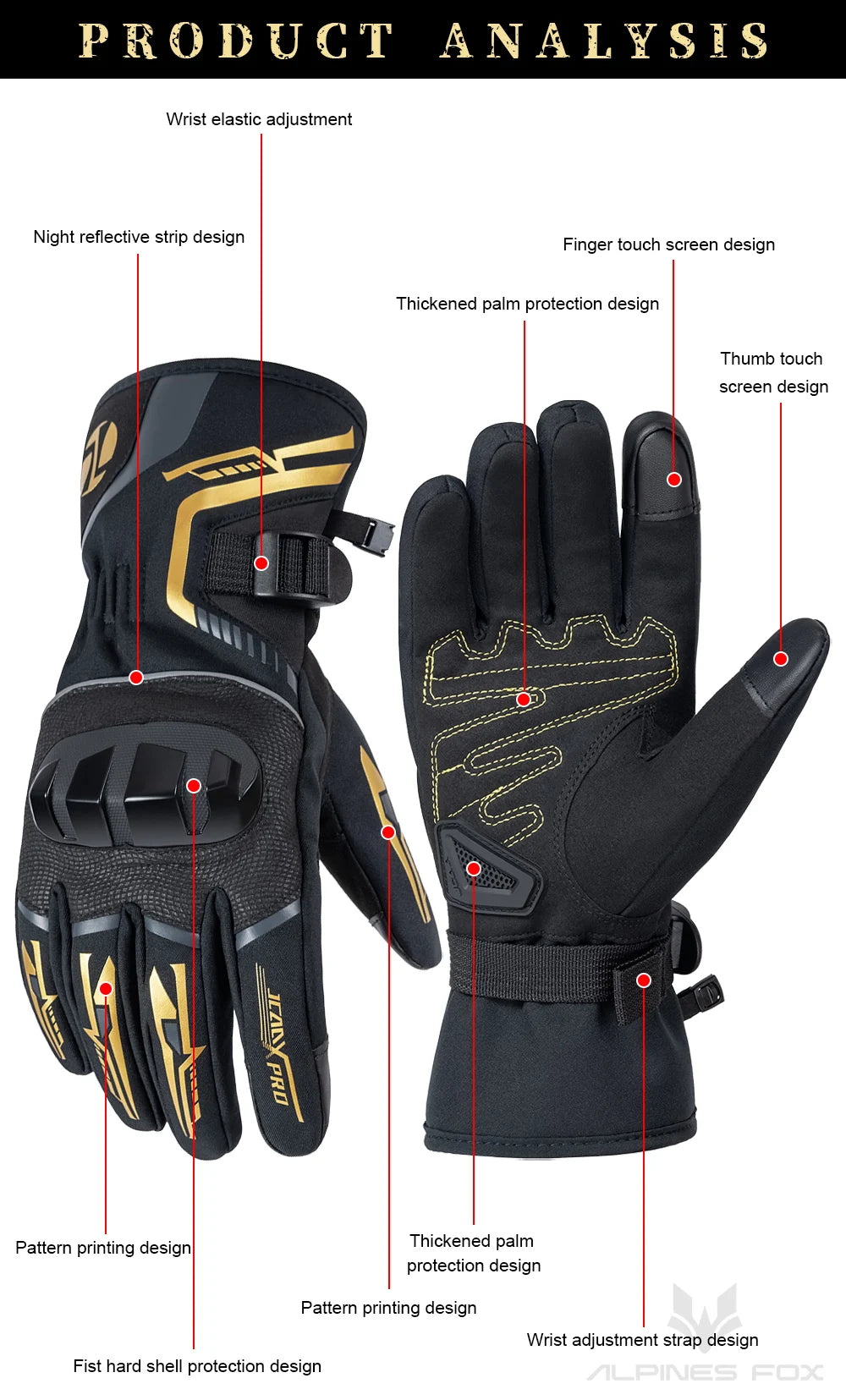 2025 Winter Men Motorcycle Gloves Women Waterproof Warm Moto Guantes Touch Screen Motorbike Riding Glove Carbon Fiber Protective