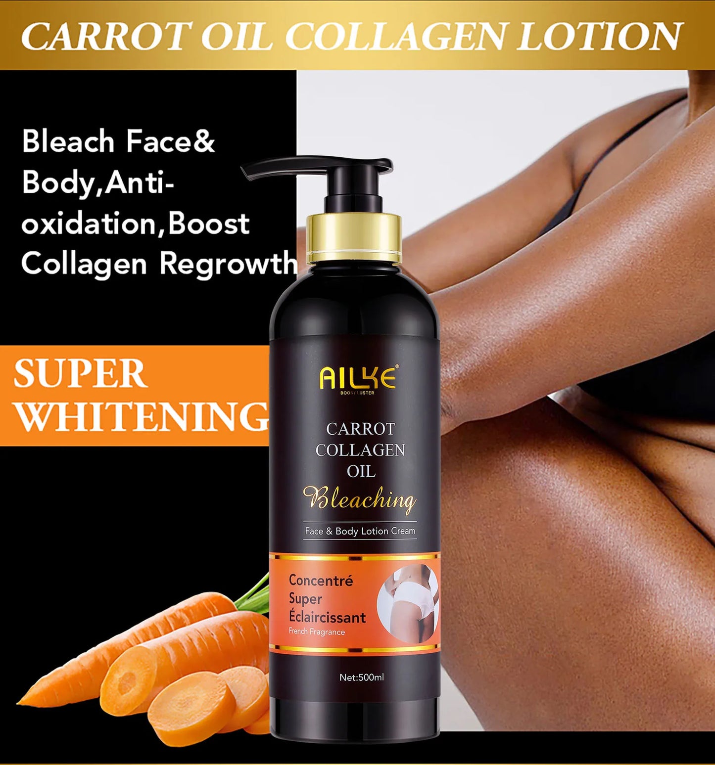 AILKE Collagen Whitening Set For All Skin Types, Lightening, Reduce Dark Spots, Freckles, Hyperpigmentation, Even Skin Tone