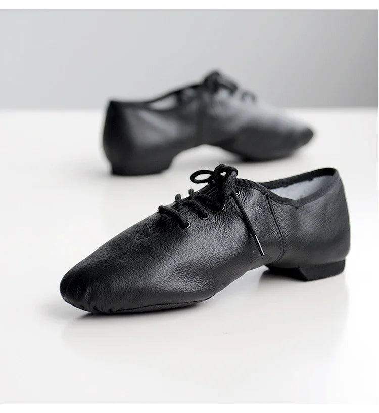 New Professional Jazz Dance Shoe Boot Women Men Kids Lace Up Dancing Sneakers Leather Athletic Shoes