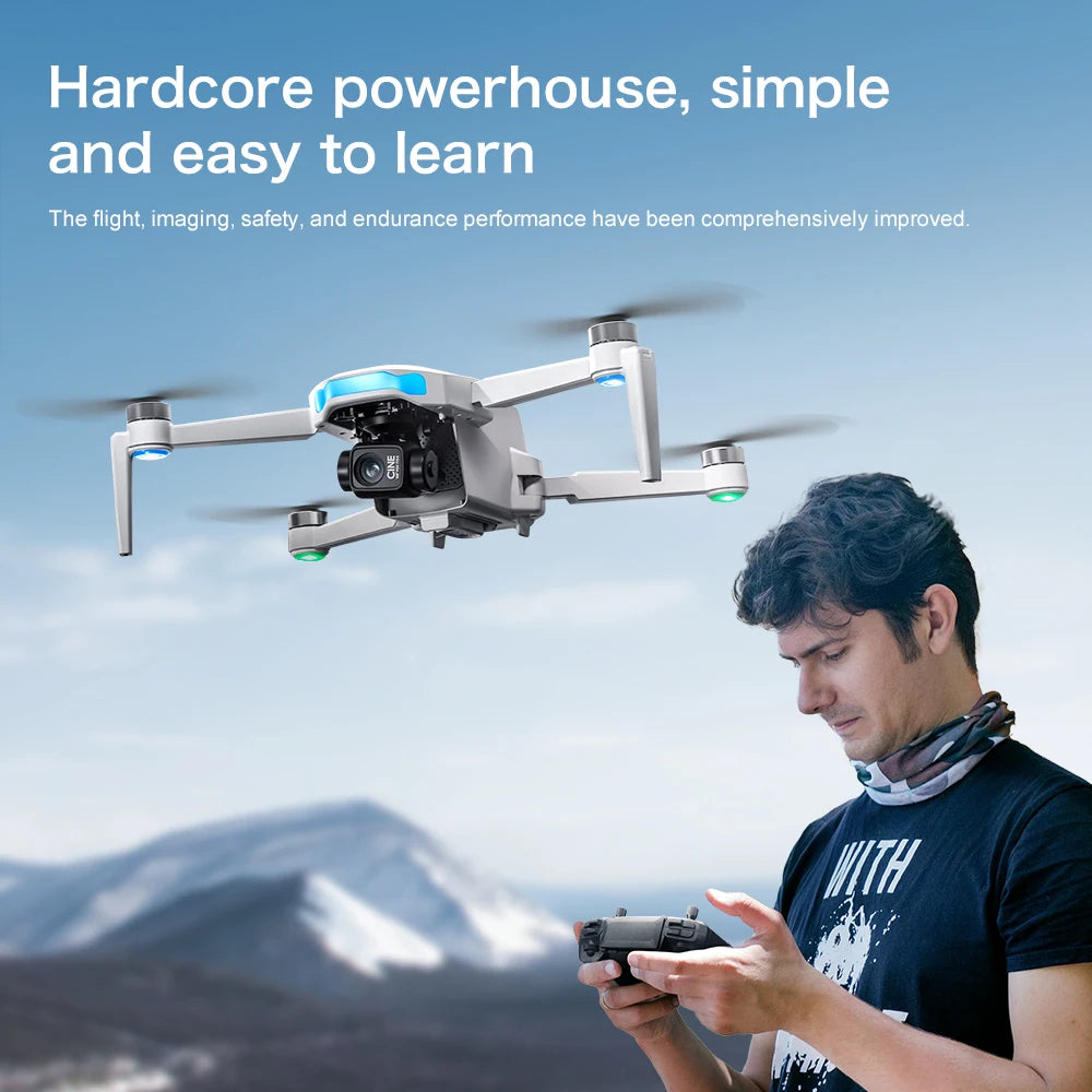 S-X1 MAX GPS Drone 4K Camera 3-Axis Gimbal EIS 5KM Digital Transmission Brushless Motor Quadcopter with 4.5" Screen Remote 231g