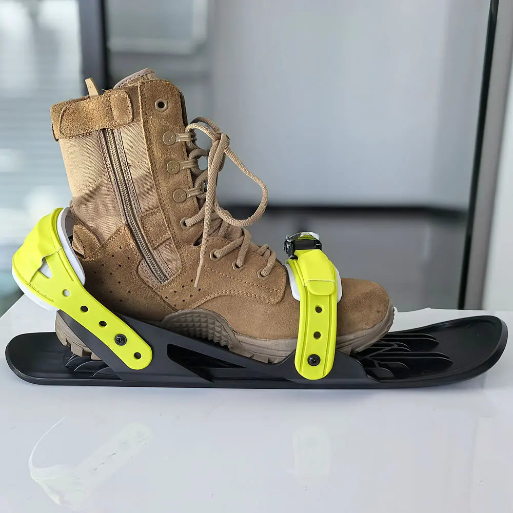 Adult Mini Ski Skates Snow Short Adjustable Bindings Portable Skiing Shoes Skiboard Snowblades for Winter Sports