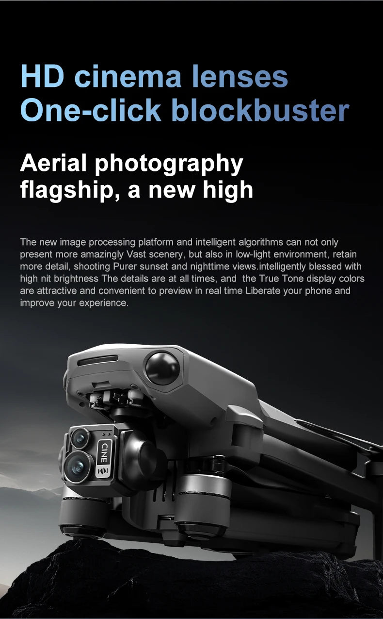 New D12 GPS Drone 3-Axis Gimbal With Touch Screen Profesional 8K HD Camera FPV Obstacle Avoidance Brushless Dron Toy For Adult
