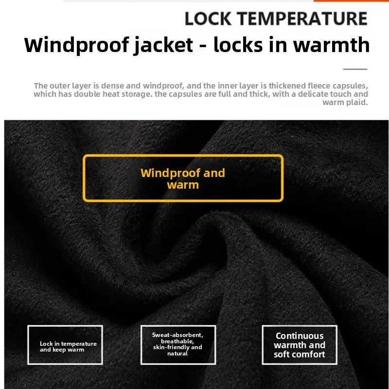 Unisex Fleece Lined Solid Color Jacket, Plus Size Windproof Delivery Coat for Hiking, Custom Logo Winter Set
