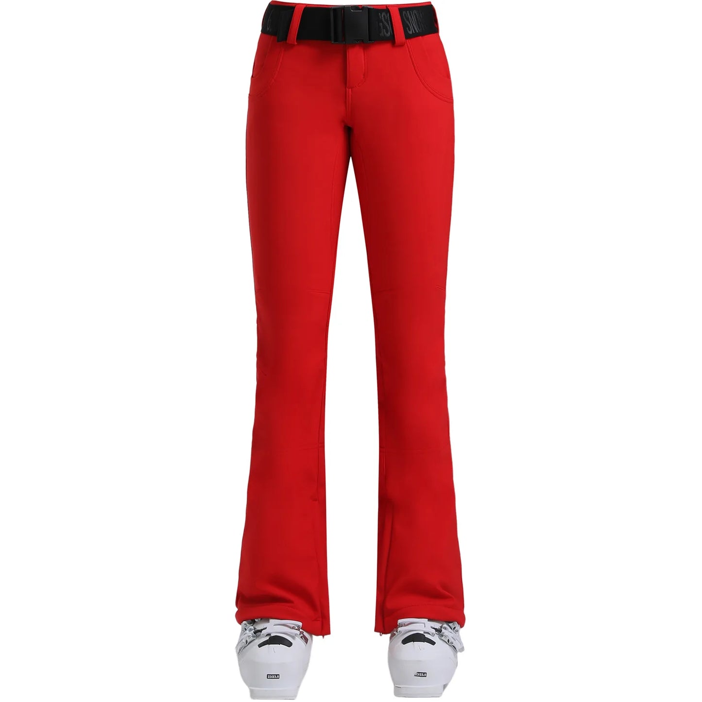 New Women's Ski Pants Stretch Slim-fit Dual-layer Insulated Professional Windproof Waterproof Breathable Solid Color Ski Pants