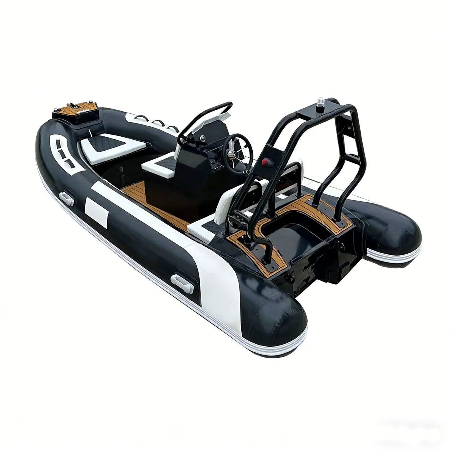 RIB Boats 11.8ft 3.6m PVC Fiberglass RIB Inflatable Boat Heavy Duty Fishing Motor Rowing Outdoor Water Sports Vessel