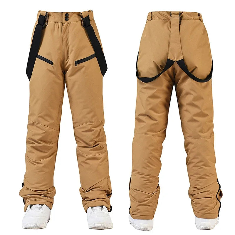Winter Unisex Ski Pants Windproof Waterproof Snowboard Wear Outdoor Warm Snow Sports Pants Men Women Skiing Trousers